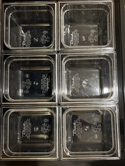 6 Each True Clear Food Pan 1/6 Size 4” Deep NSF Commercial Prep Polycarbonate