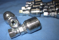a Lot of 10 Parker P10643-4-4 ~ Crimp Style Hydraulic Hose Fitting, 10643-4-4