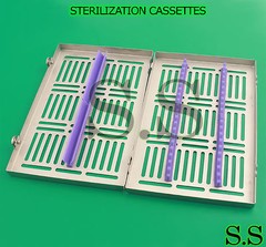 5 DENTAL AUTOCLAVE STERILIZATION CASSETTE TRAY INSTRUMENT 11.25X7.25X1.25″ ST002