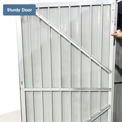 20’x10’ft Heavy Duty Metal Car Garage Shed Galvani Steel Outdoor Storage