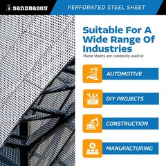 Sandbaggy Perforated Steel Sheet 24″ x 48″ – Perforated Metal Sheet – 20 Gauge