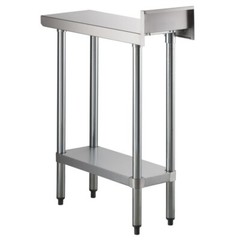 30″W x 12″L Stainless Steel Equipment Filler Table with Backsplash & Undershelf