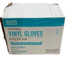 BLUZEN Disposable Vinyl Gloves, Size Large, 1,000 PACK