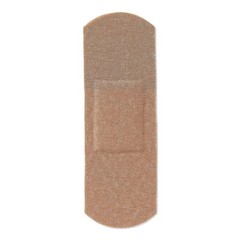 CURAD Flex Fabric Adhesive Bandages, Bandage Size 100 Count (Pack of 1), Tan
