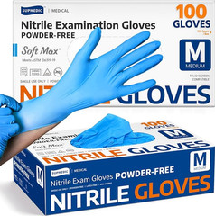 Supmedic Medical Soft Max™ Nitrile Exam Gloves, 100 Count Latex-Free….