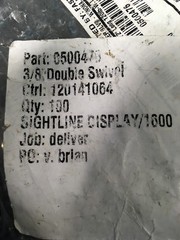 3/8” X 2” Long 120lb-WLL Double Swivel Zinc Diecast Quantity 67