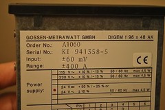 Gossen Metrawatt GMBH A1060 Digem F 96 X 48 AK Panel Meter