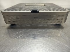 AESCULAP FK881R Stainless Steel Sterilization Basket w/ Lid Instrument Tray