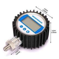 Digital Pressure Gauge 3-1/8″ Dial, 0-100 PSI Bar Mpa Kpa, 1/4″ NPT, 0.25% Accur