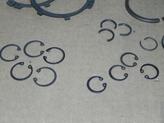 34 New Forklift parts: Lock Washer, Retaining clips Unsure forklift they fit