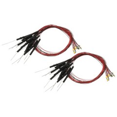 1206 Pre-Wired Micro LED, 24 Pcs 9-12V Emitting Diodes for Model, Warm White