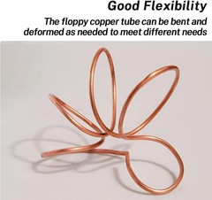 Copper Tube 3/16″ ID × 1/4″ OD (5-6.35Mm) Seamless round Pipe Tubing (3.28FT)