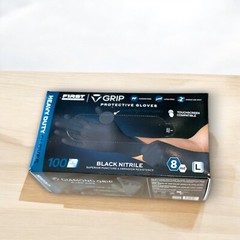 Diamond Grip 8MIL Nitrile Gloves – Black, L Size (Pack of 100)