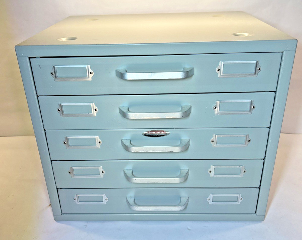 NEUMADE 5-Drawer STACKABLE Photography Metal File Cabinet 15.5” W x 13”H x 13”D