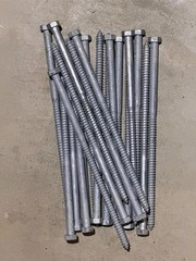 (20) Galvanized Hex Head 1/2 x 12″ Lag Bolts Wood Screws