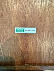 Vintage Ligna Furniture Wooden Desk Organizer with Drawer – Made in Indonesia