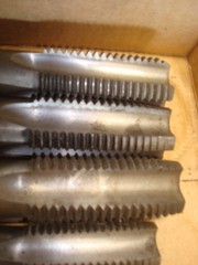 Lot of 9 Vintage Greenfield Taps 3x 1-1/2 6 NC, 3x 1-1/4 7 NC & 3x 1-1/8 7 NC
