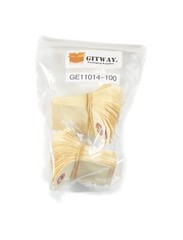 100 of 2 3/4″ x 1 3/8″ Manila Inventory Tags with ELASTIC Stretchy String Size 1