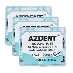 AZDENT Dental Orthodontics Buccal Tubes 1st 2nd Molar Tube Roth MBT0.022 0.018
