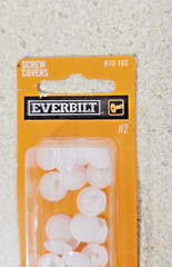 5 Packs Everbilt # 2 White Phillips Head Screw Covers 610182 – 125 Total Covers