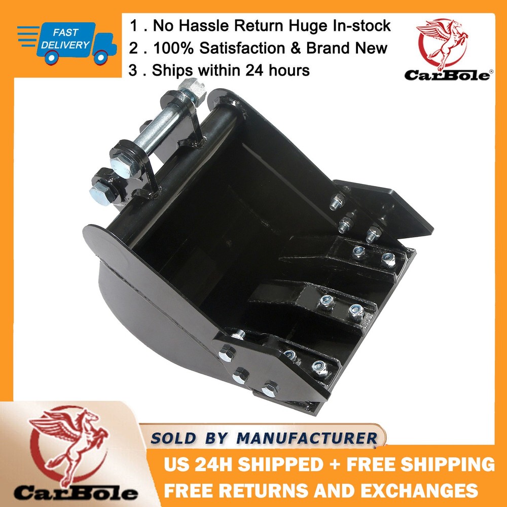 12 in 300mm Narrow Bucket For 0.8-2 Tons Mini Excavator Attachments w/Teeth New
