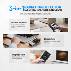GC-03 NR+EF+MF Detection Tool, 3-in-1 Environment Detector RF Power, Temperature