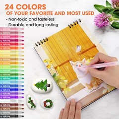 Acrylic Paint Pens Markers-24 Colors Waterproof Paint Pens for Rock