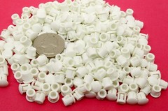 1/4″ Hole Nylon Locking Panel Plugs Black/White Dome Cover 5/16″ Top Width