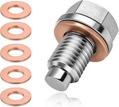 M12×1.5 Magnetic Oil Drain Plug in Stainless Steel with Copper C Size: M12×1.5