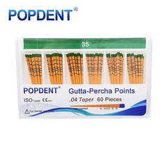 POPDENT Dental Endo Gutta Percha Points Root Canal Taper .02/.04/.06 #15-#40