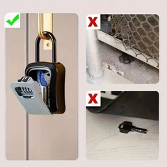 Key Lock Box Wall Mount Outdoor Weatherproof 4-Digit Combination Key Safe