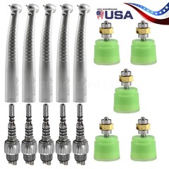 1-5*Dental Fiber Optic Handpiece Standard Head /LED Coupler 6Hole /Turbine Rotor