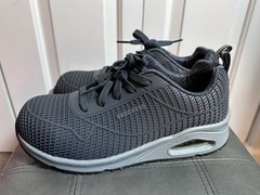 Womens Skechers UNO SR Work Gray 8.5 Composite Safety Toe Memory Foam Sneaker