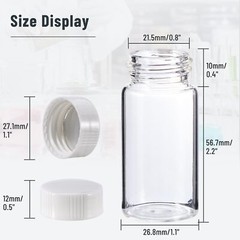 500Packs 20mL Scintillation Vial Borosilicate Glass Vial Liquid Counting Vial US