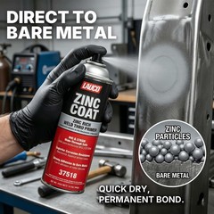 LAUCO Zinc Coat Weld-Thru Primer 15.5 oz, Pack of 1, Zinc Rich Spray for