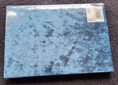Journal w/ dark blue crushed velvet cover – journal diary stationery goth whimsy