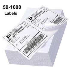 Half Sheet Shipping Labels 8.5×5.5 Self Adhesive 2 Per Sheet Blank Labels 2-UP