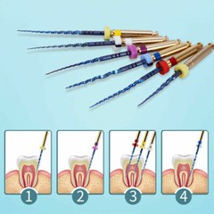 AZDENT Dental NITI Endo Rotary Files Gold Taper Endodontic Engine Use SX-F3 25mm