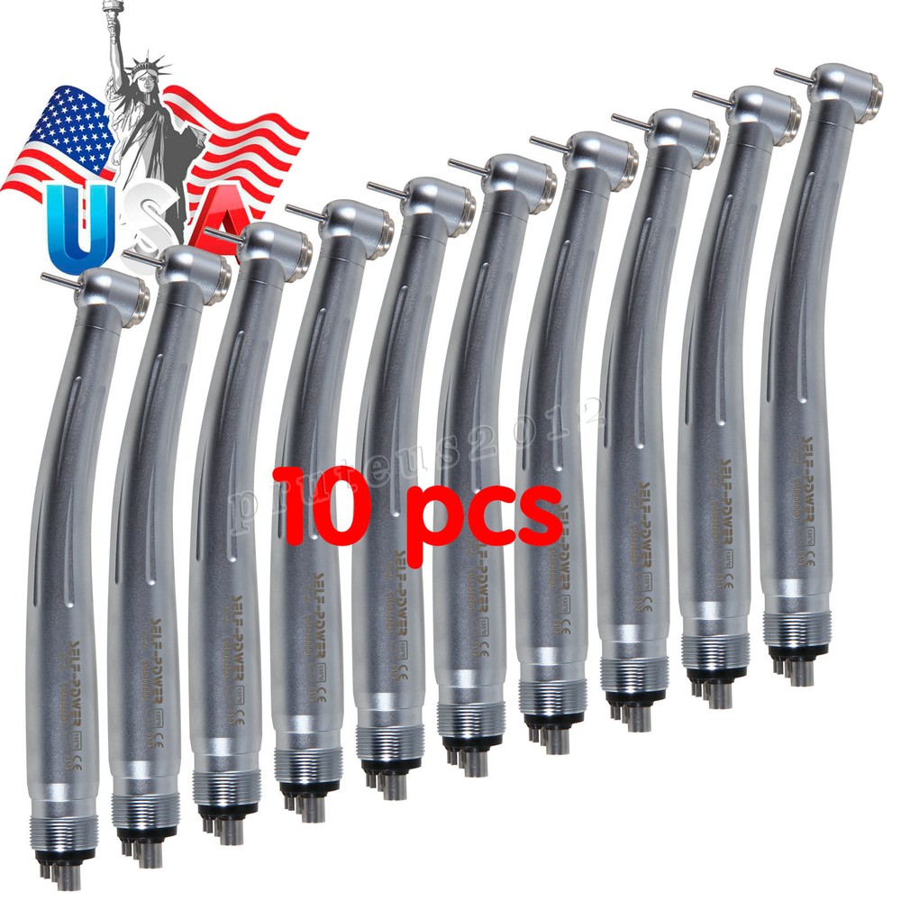 10pcs Dental High Speed Handpiece Turbine 4 Holes NSK Pana Max Style Clean Head