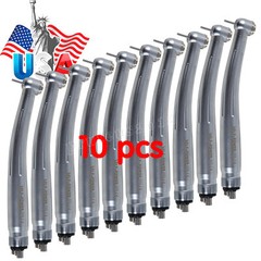 10pcs Dental High Speed Handpiece Turbine 4 Holes NSK Pana Max Style Clean Head