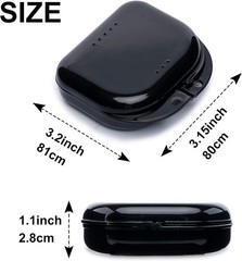 Retainer Case with Vent Holes, 6 Pcs Denture Case, Tight Snap Lock Orthodonti…