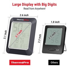 ThermoPro TP50W Digital Indoor Hygrometer Thermometer Room Temperature Humidity