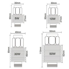 Round RF Coaxial Attenuator 5W-50W 1dB-50dB N Type Male to Female 3.0GHz 50 Ohm