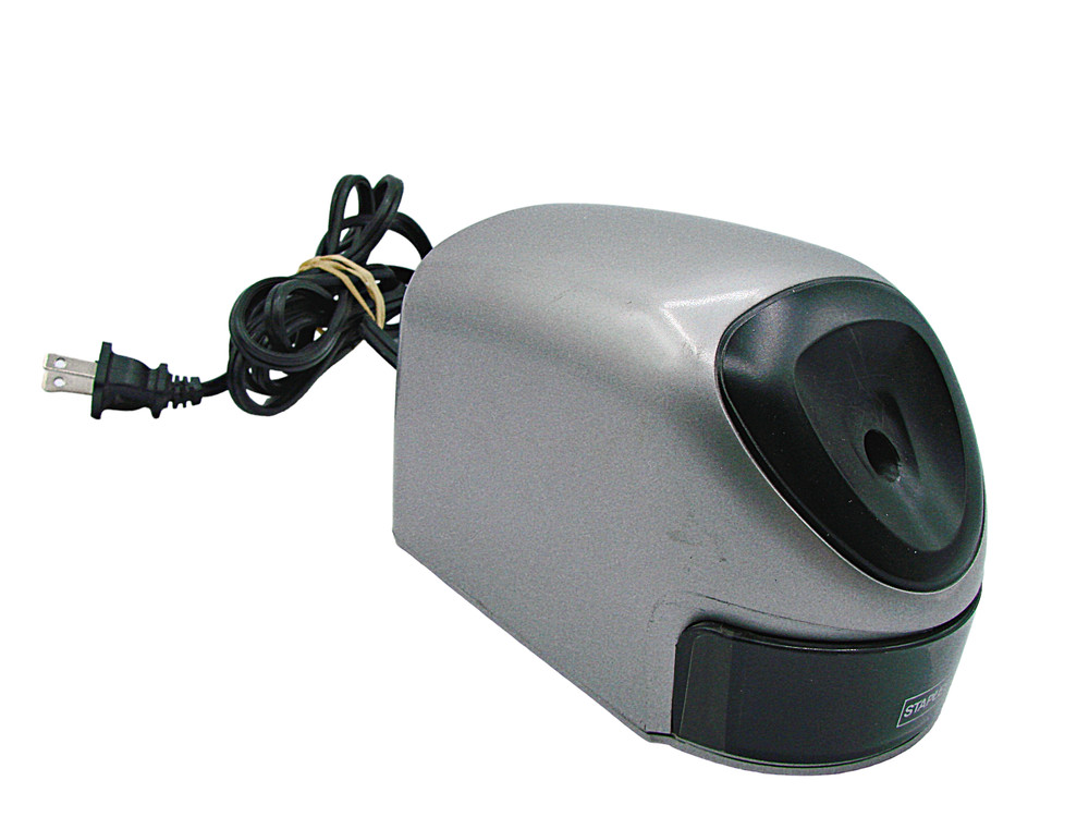 Staples 34462 Gray Black Electric Pencil Sharpener AC 120V/60HZ 0.2 Amps