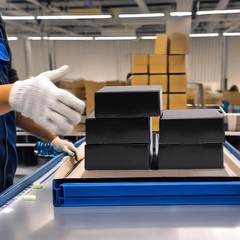 6 Pack Black Shipping Boxes, 7x5x2 Inch Durable Cardboard Mailers for Business
