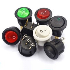20mm 6A/250V 10A/125V ON/OFF Push Button Power Round Rocker Switch 2/3/4/6Pin