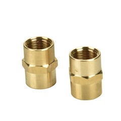 Sanpaint 2 Pack 1/4″ x 1/4″ NPT Coupler, Brass Female Pipe Fitting 1/4″ x 1/4…