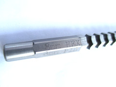 Hassay-Savage 8mm Hex H.S. Keyway Broach 12108. 8″ Total Length. 8mm Pilot
