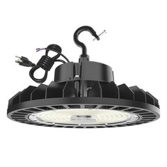 4Pack 200W-30000LM LED High Bay Light with US Plug Cable UFO Light for Warehouse