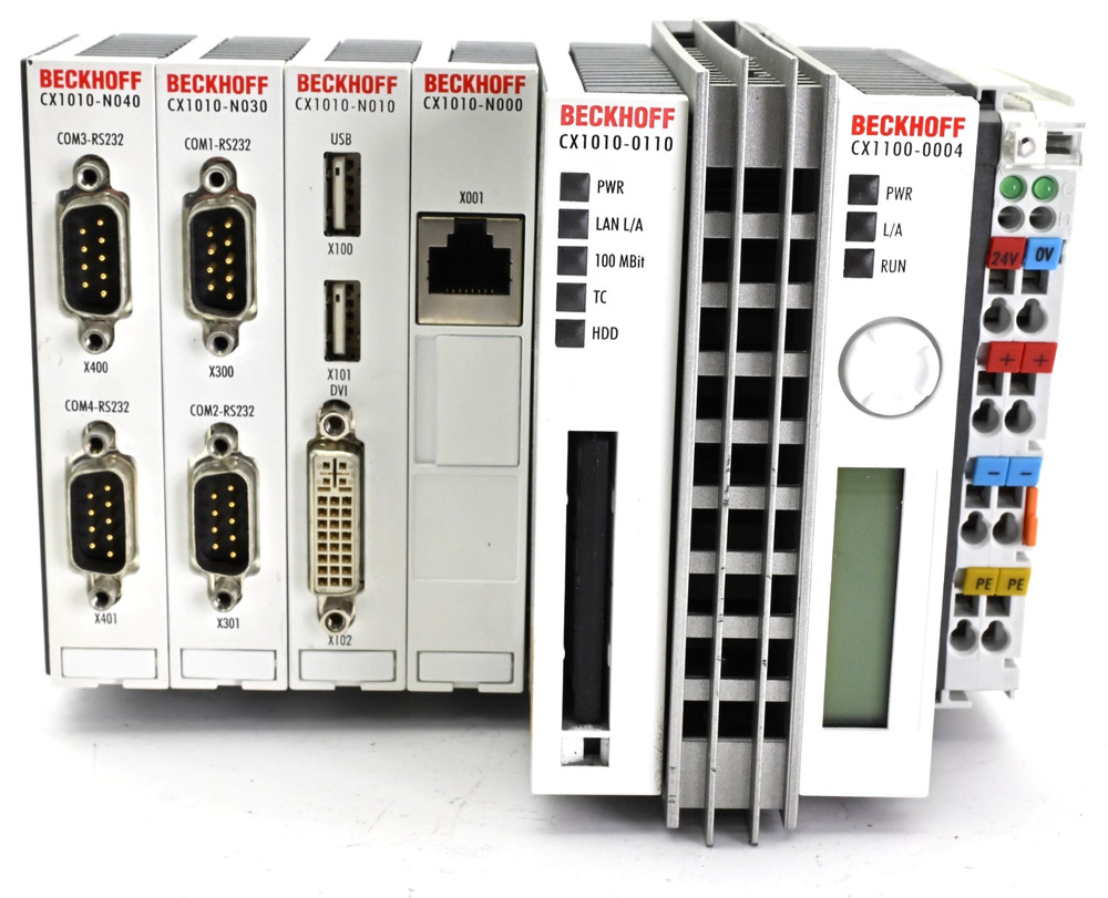 Beckhoff CX1010-0110 PLC CPU CX1010-N000 + N010 + N030 + N040 CX1100-004 PSU I/O